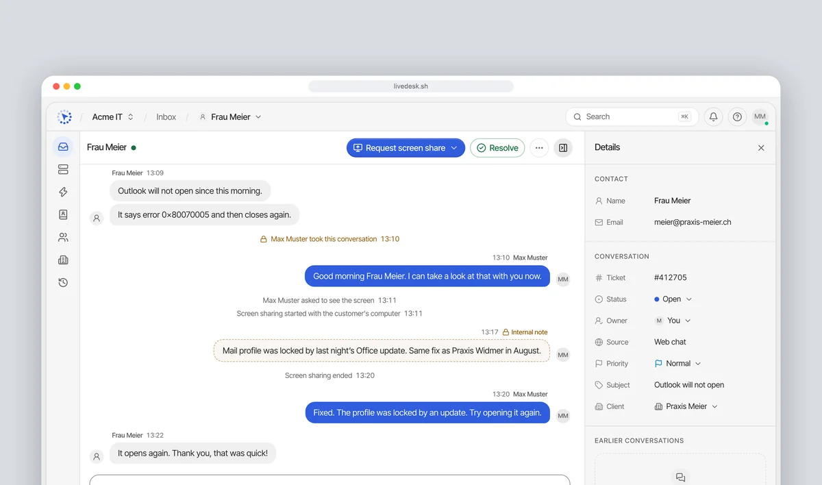 Conversation with the session on record