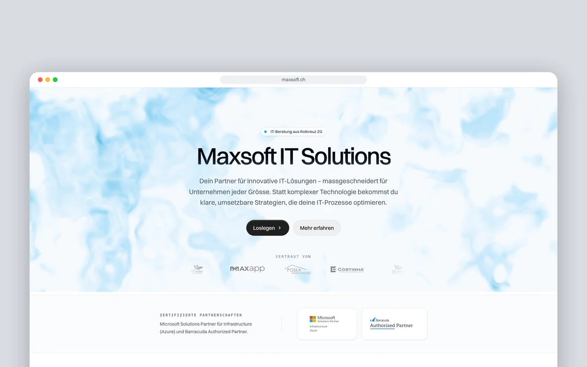 Maxsoft AG - homepage hero