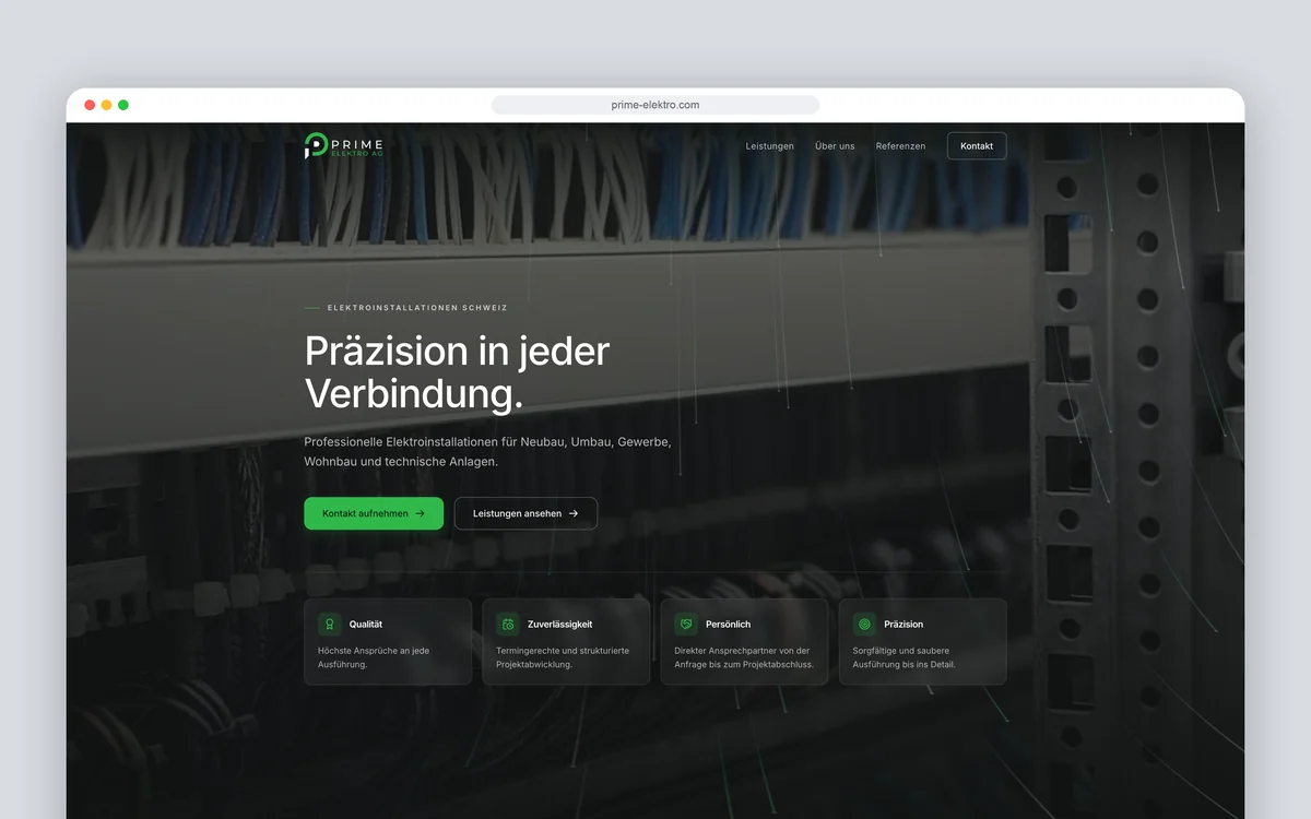Prime Elektro AG - homepage hero