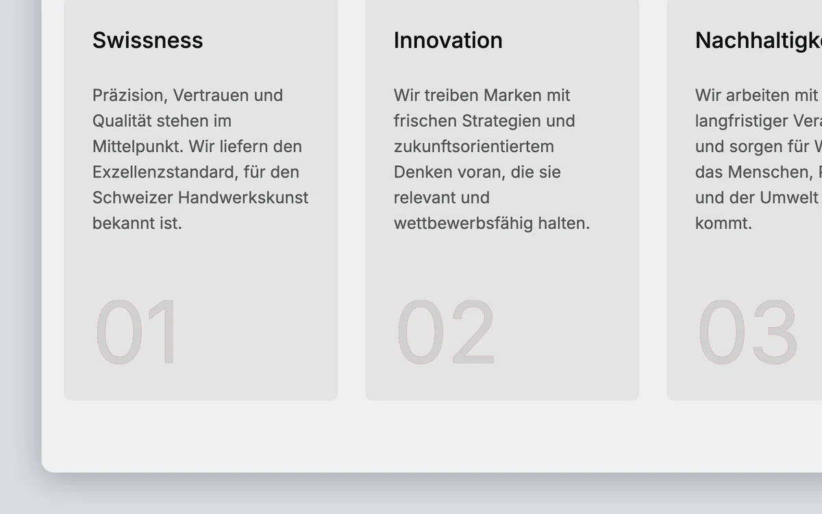 Swissgate - group values cards